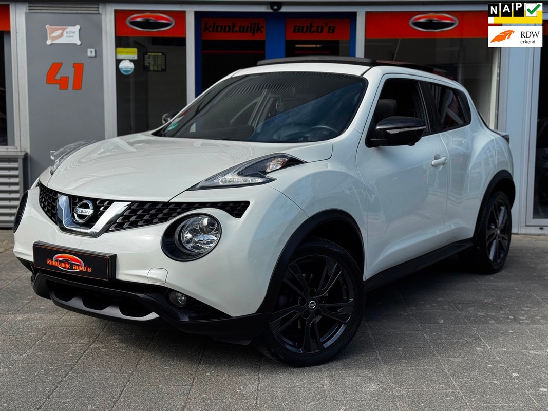 Nissan-Juke-1.2 DIG-T Tekna Panorama Leder Camera Pearl White NAP | Lease One en Lenen op Maat maken het mogelijk!