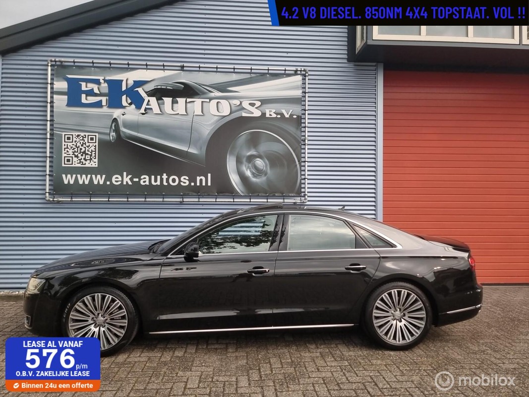 Audi-A8-4.2 TDI quattro Pro Line+ Topstaat ! Alle opties ! | Lease One en Lenen op Maat maken het mogelijk!