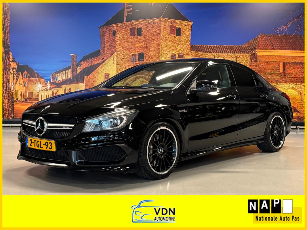 Mercedes-Benz-CLA-AMG 45 4Matic Aut Schaalstoelen Harman/Kardon Camera | Lease One en Lenen op Maat maken het mogelijk! Mercedes-Benz-CLA-AMG 45 4Matic Aut Schaalstoelen Harman/Kardon Camera | Lease One en Lenen op Maat maken het mogelijk!