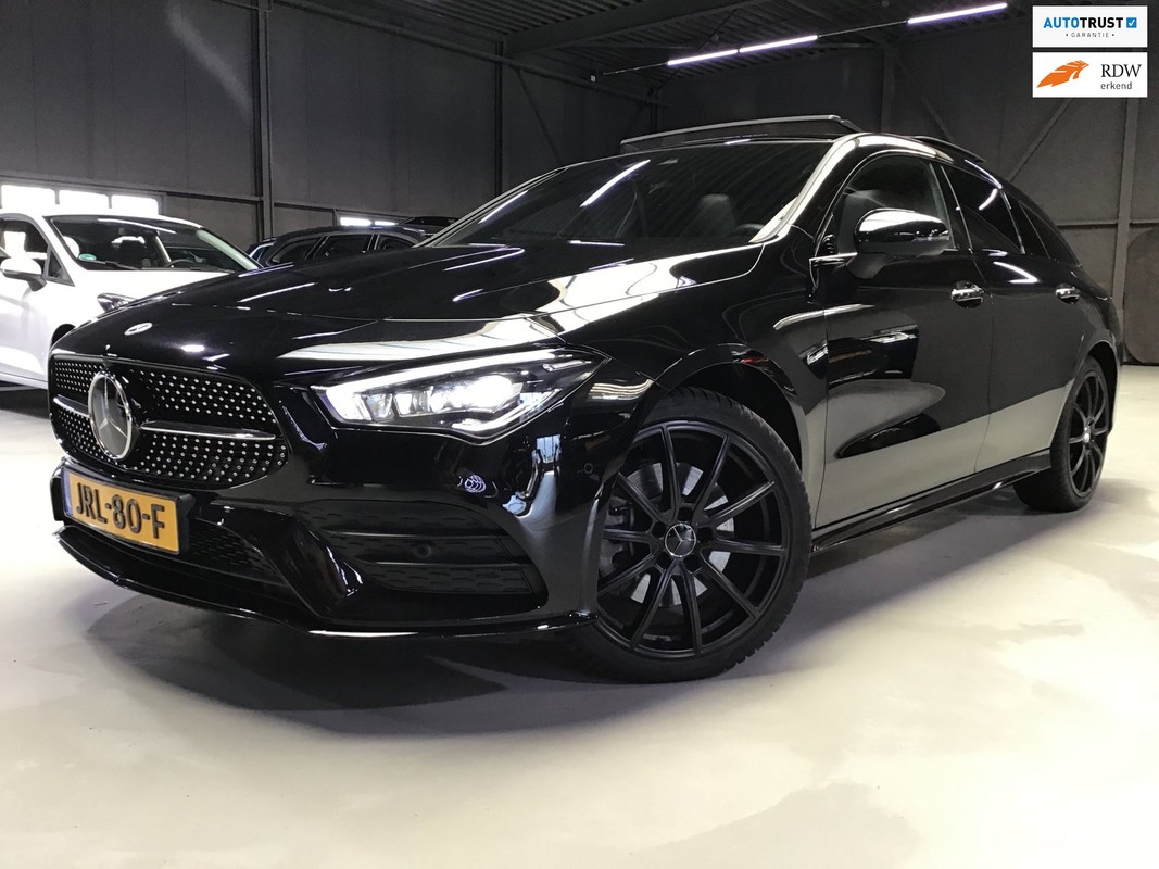 Mercedes-Benz-CLA-Shooting Brake 250 e AMG Line I Dealer Onderh. I Pano I Clima I Cruise I 19inch I 360Cam I Keyles I 218PK | Lease One en Lenen op Maat maken het mogelijk!