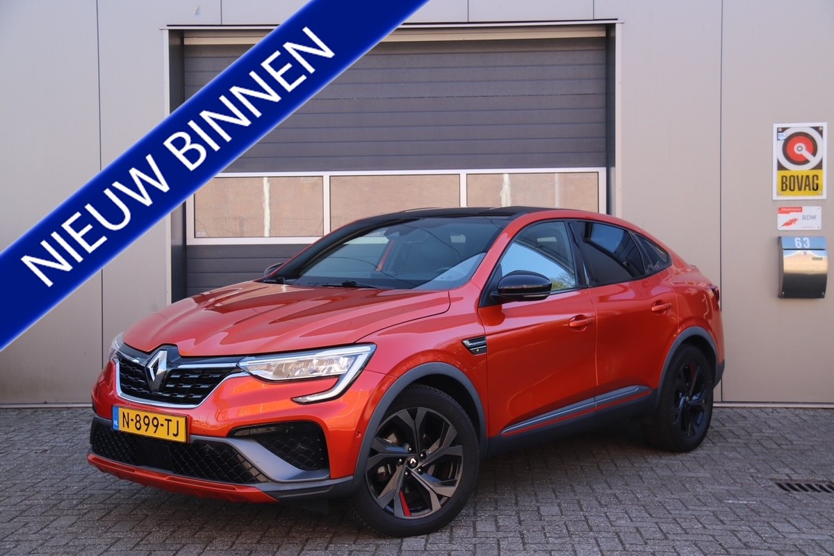 Renault-Arkana-1.6 E-Tech Hybrid 145 R.S. Line Orange Valencia, Stoel & Stuurverwarmd, Camera, Navi | Lease One en Lenen op Maat maken het mogelijk!