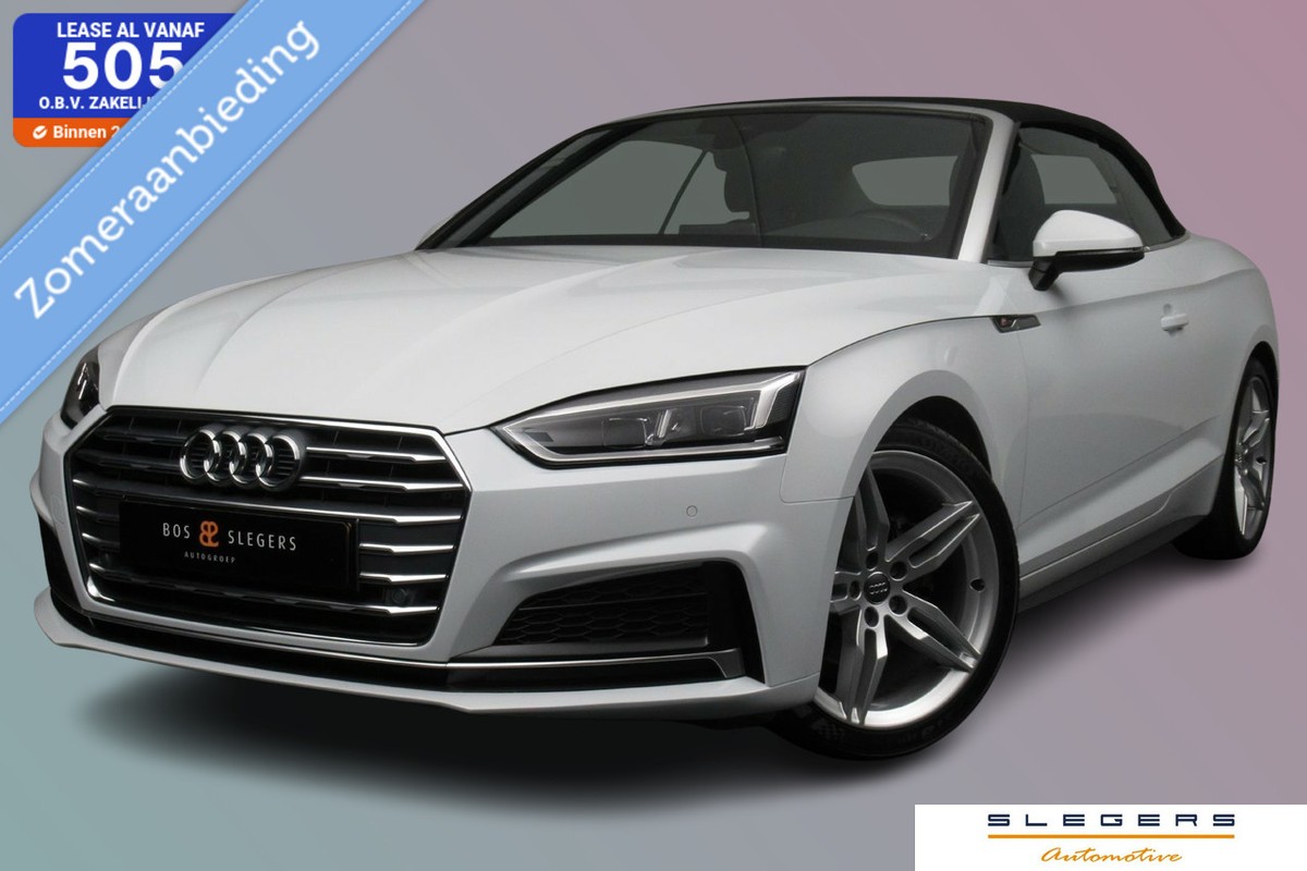 Audi-A5-Cabriolet - 2.0 TFSI 190pk S-tronic S-Line Edition zeer mooie auto Leer | Lease One en Lenen op Maat maken het mogelijk!