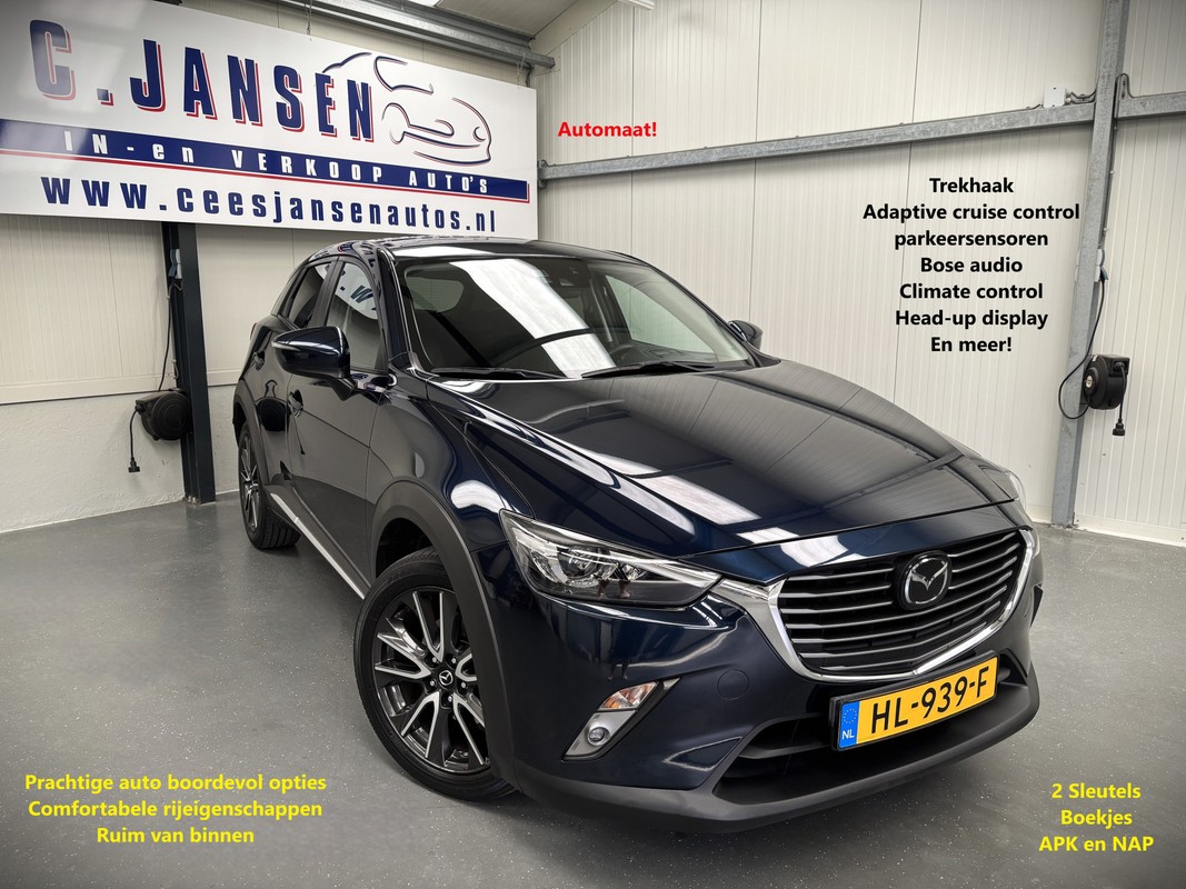 Mazda-CX-3-2.0 SkyActiv-G 120 GT-M Automaat - Leder - vol opties! | Lease One en Lenen op Maat maken het mogelijk!