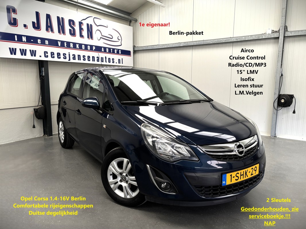 Opel-Corsa-1.4-16V Berlin 1e Eigenaar!! weinig km's | Lease One en Lenen op Maat maken het mogelijk!