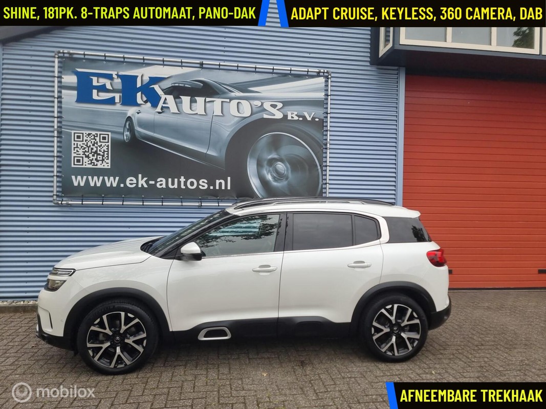 Citroën-C5 Aircross-1.6PureTech Shine 181pk 8-Traps Automaat | Lease One en Lenen op Maat maken het mogelijk! Citroën-C5 Aircross-1.6PureTech Shine 181pk 8-Traps Automaat | Lease One en Lenen op Maat maken het mogelijk!